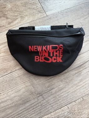 New Kid on the Block vip fanny pack Black Waist Crossbody Bag with Red Logo